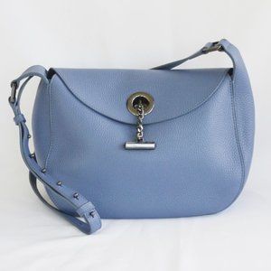 Botkier Blue Pebbled  Leather Crossbody Handbag